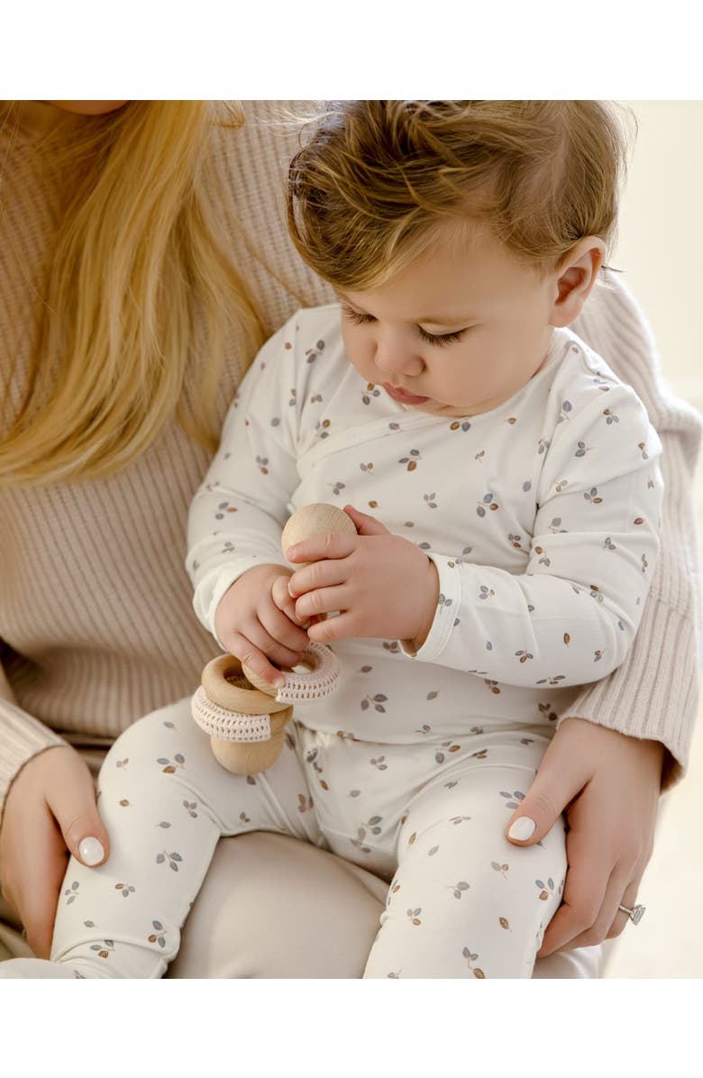 MiniMoi Baby Boys Crossover Collar Footie, Alternate, color, Blue Frost