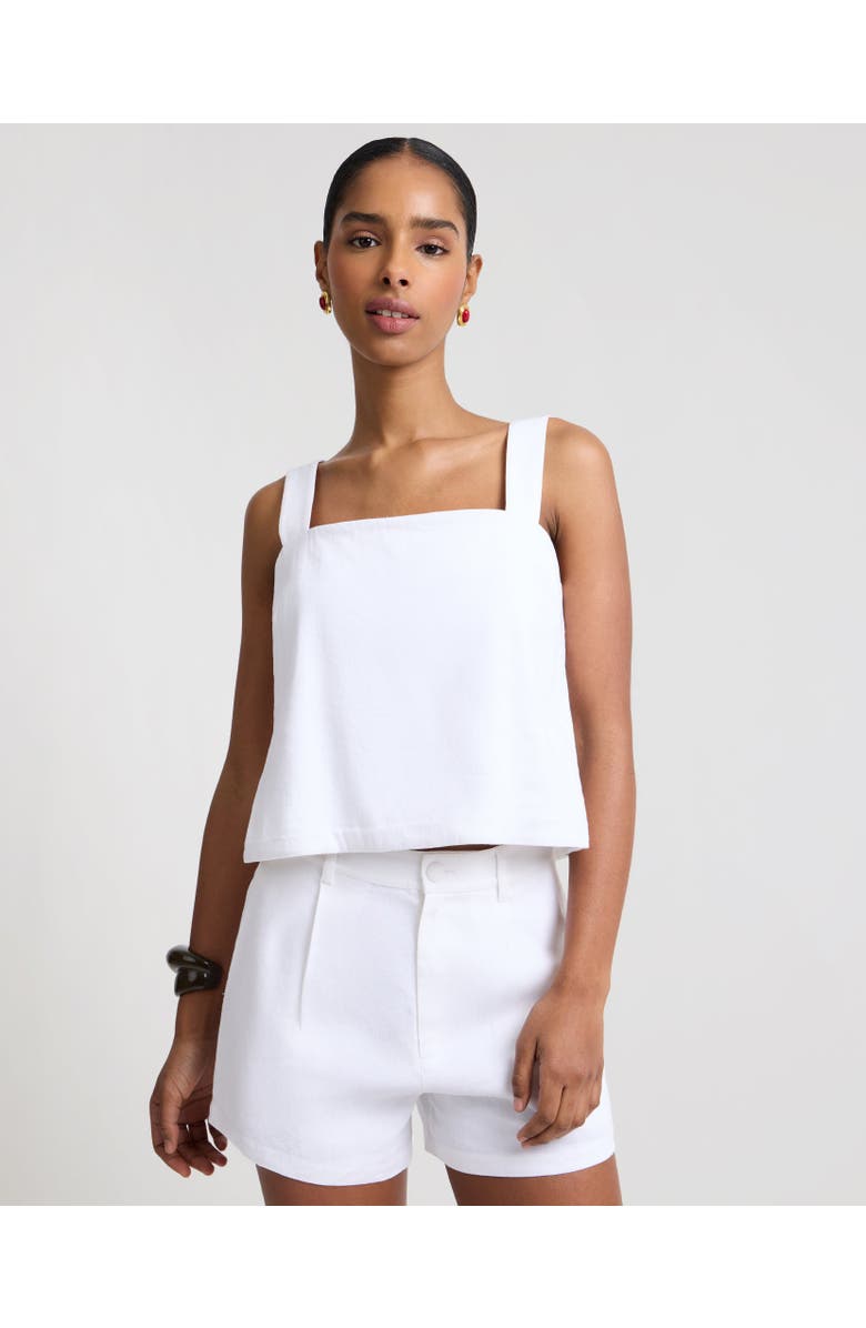 Onia Open Back Shell Top, Main, color, White