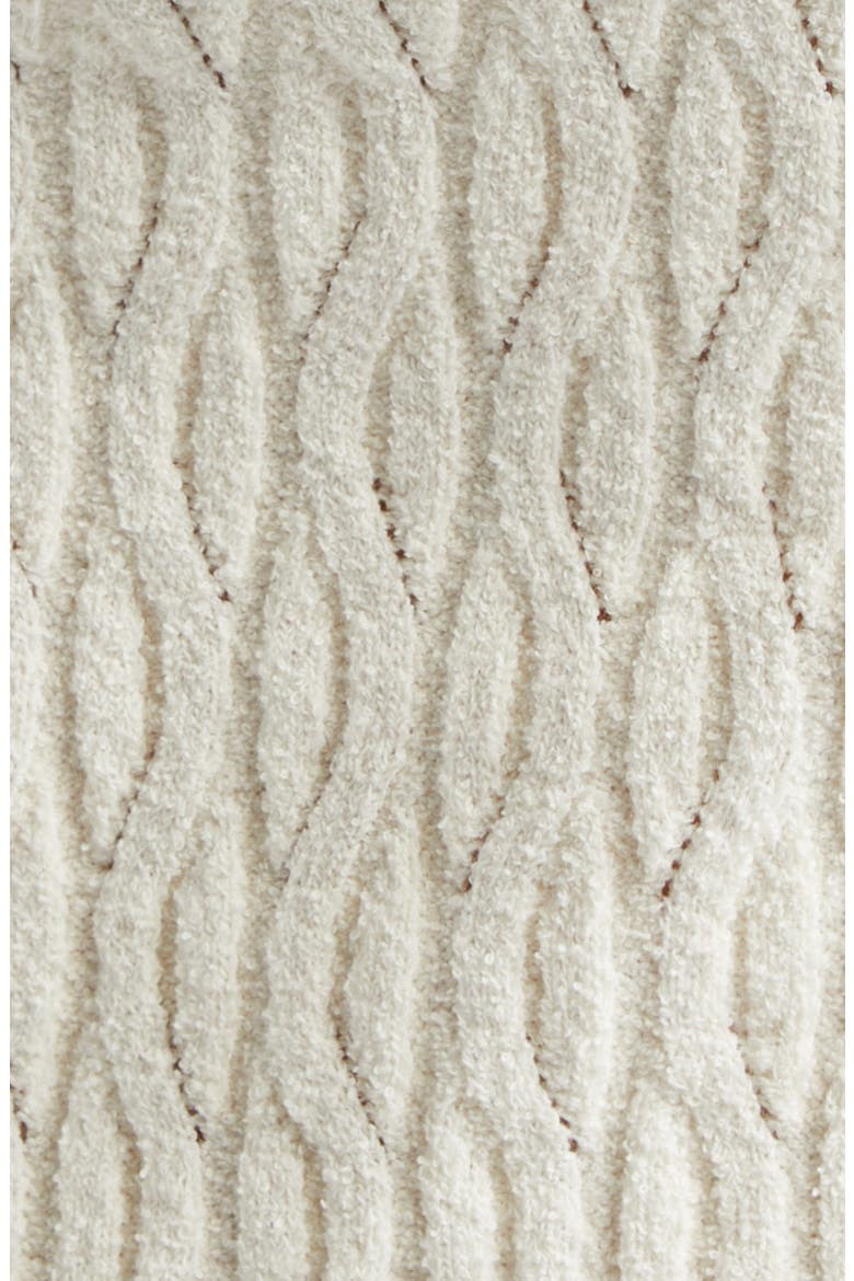 Contrast Trim Pointelle Cable Knit Camisole, Alternate, color, IVORY