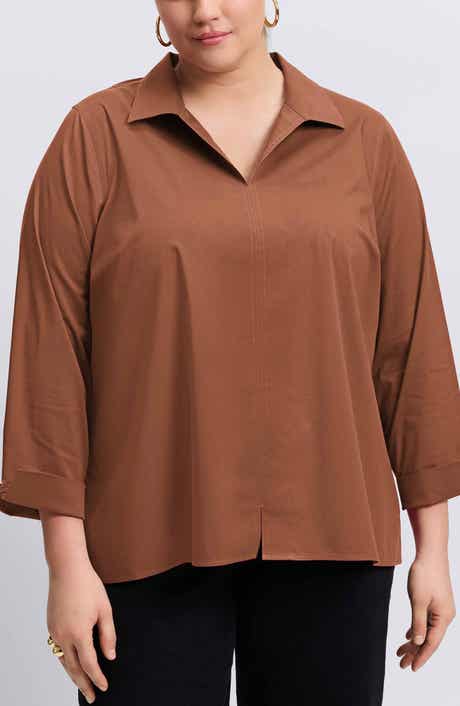 Agnes Non-Iron Smocked Cuff Blouse