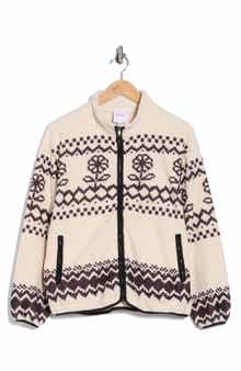 LE LIS Printed Fleece Jacket