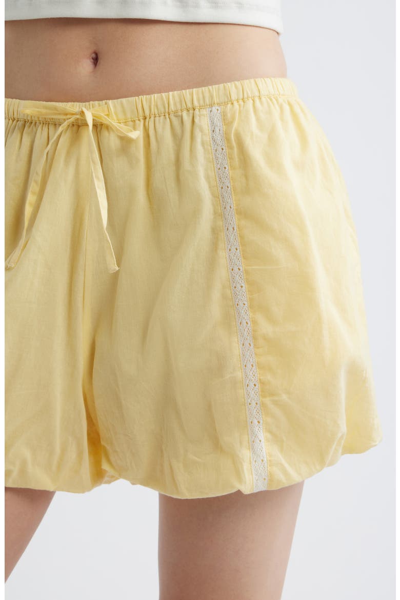 Maura Lace Trim Shorts, Alternate, color, BUTTER