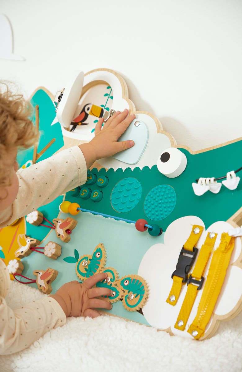 Janod Tropik Crocodile Multi-Activity Toy, Alternate, color, Green