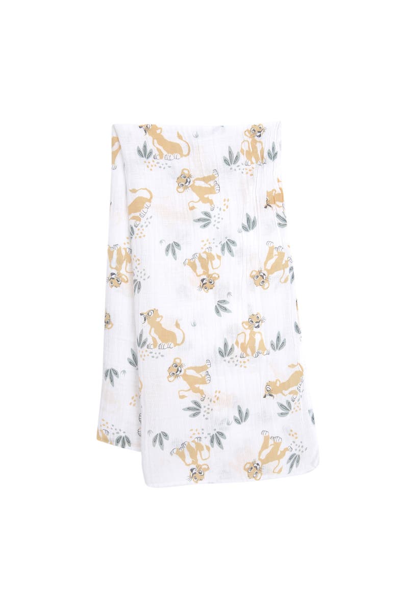 Lambs & Ivy Disney Baby Lion King Simba Swaddle Blanket & Plush Toy Gift Set, Alternate, color, White