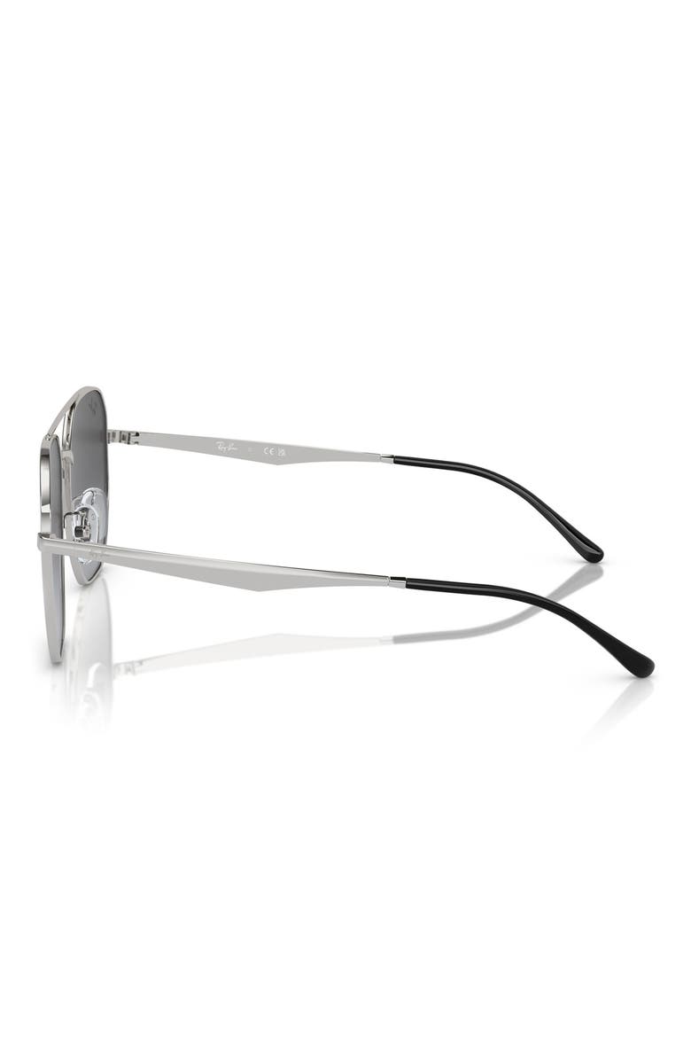 59mm Gradient Square Sunglasses, Alternate, color, SILVER / GREY GRADIENT