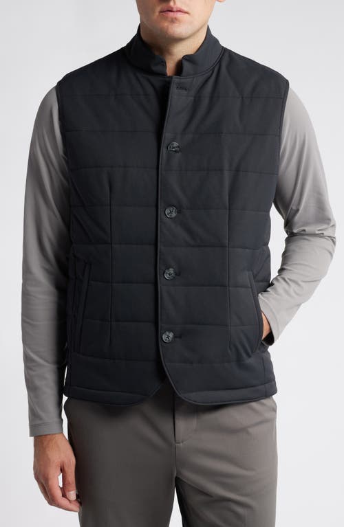 Shop Mizzen + Main Mizzen+main Quilted Vest In Black Solid