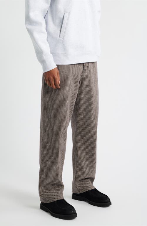Obey Classic Baggy Plaid Jeans In Neutral