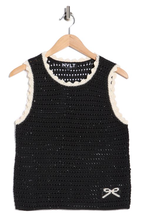 Contrast Trim Sweater Tank