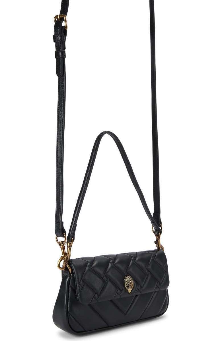 Kurt Geiger London Pickle Quilted Leather Shoulder Bag, Alternate, color, Black