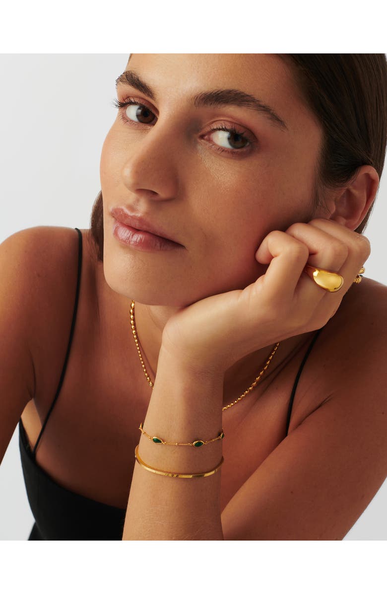 Missoma Malachite Station Bracelet, Alternate, color, 