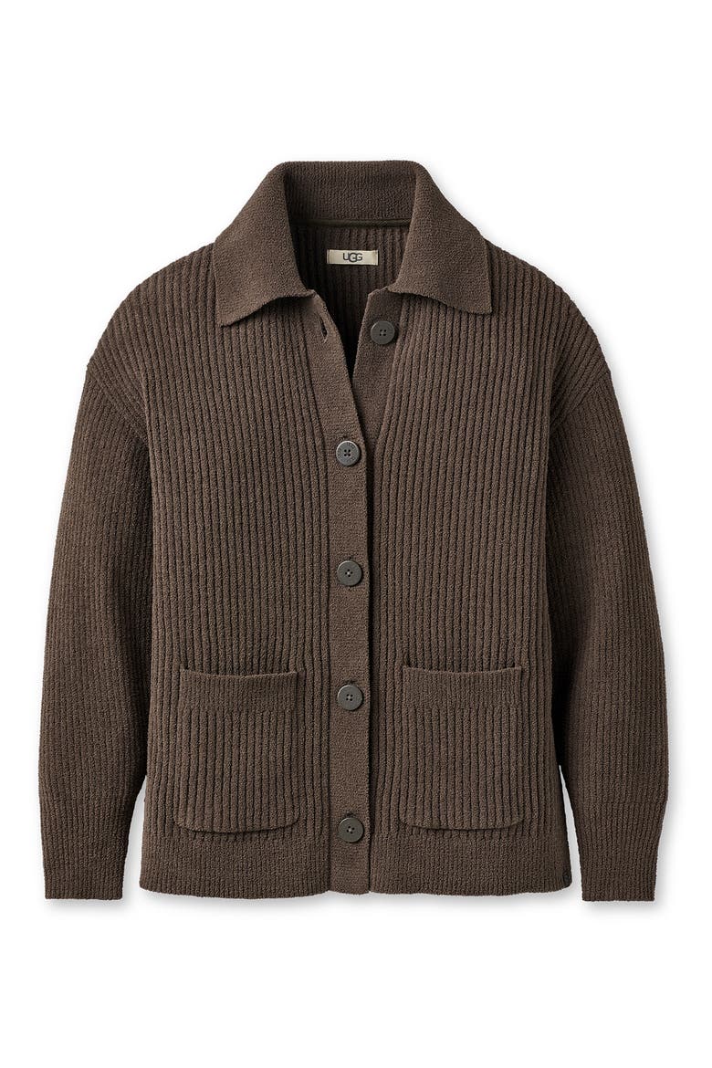 Junipher Cozy Knit Lite Cardigan, Alternate, color, DENSE SMOKE