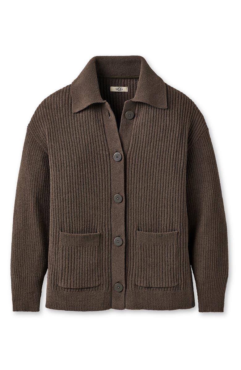 UGG<sup>®</sup> Junipher Cozy Knit Lite Cardigan, Alternate, color, Dense Smoke