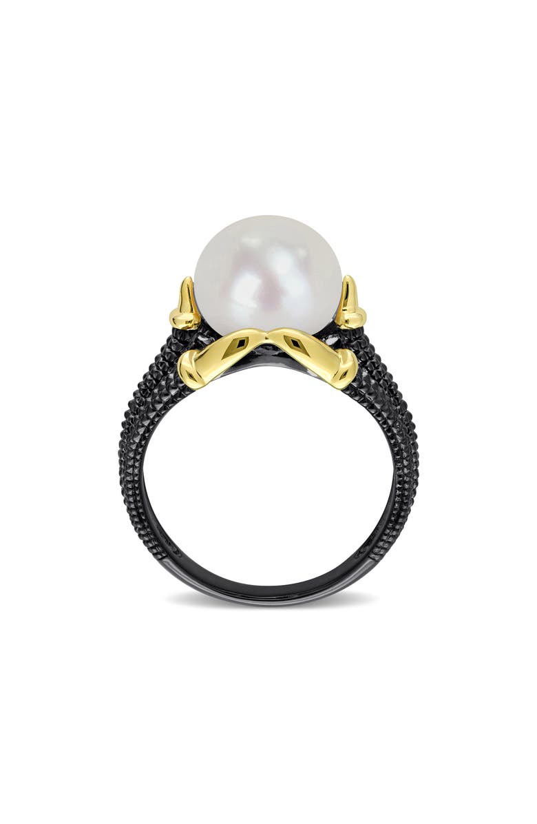 DELMAR Cultured Pearl Two-Tone Ring, Alternate, color, White