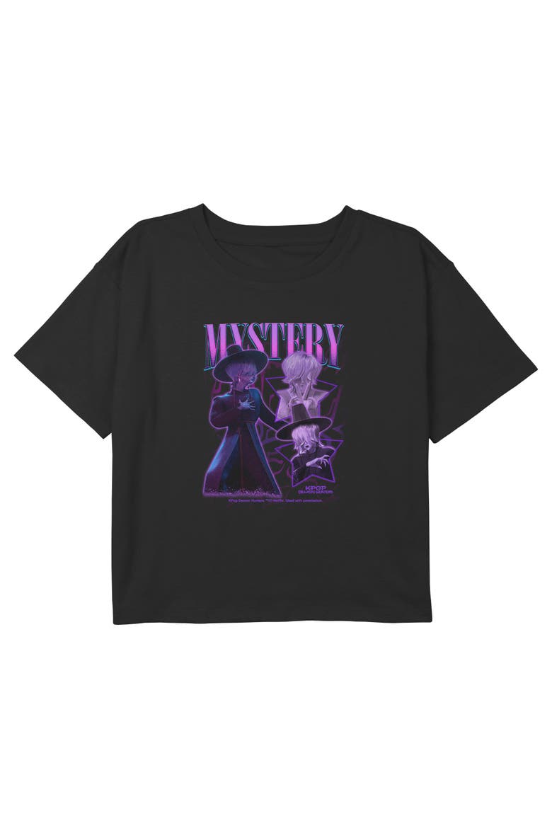 Girl's KPop Demon Hunters Idol Mystery Collage  Graphic T-Shirt, Main, color, Black