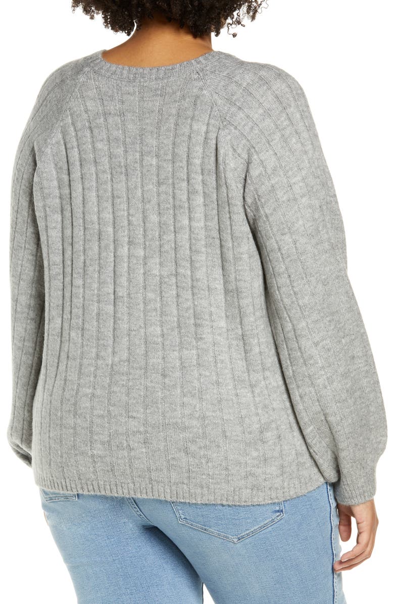 VERO MODA CURVE Kaylee V-Neck Sweater, Alternate, color, 