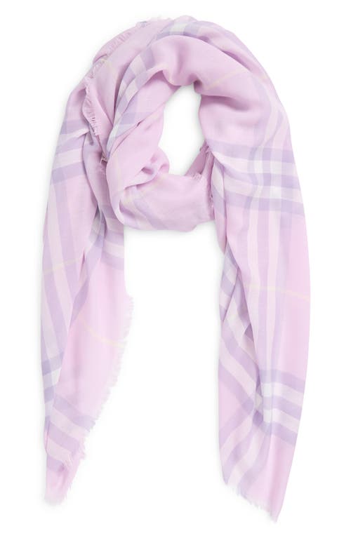 BURBERRY BURBERRY METALLIC WOOL & SILK SCARF 