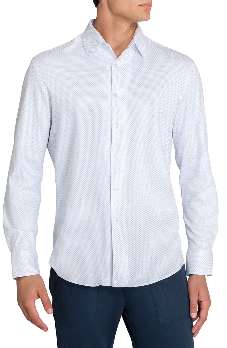 Brooklyn Brigade Solid Knit Long Sleeve Basic, Main, color, White/Blue