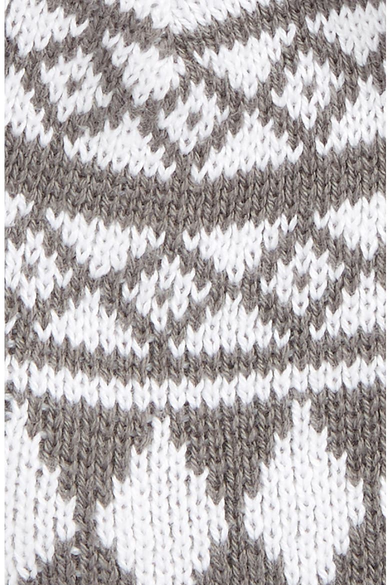 Fair Isle Earflap Hat, Alternate, color, GREY CHROMIUM- WHITE GEO