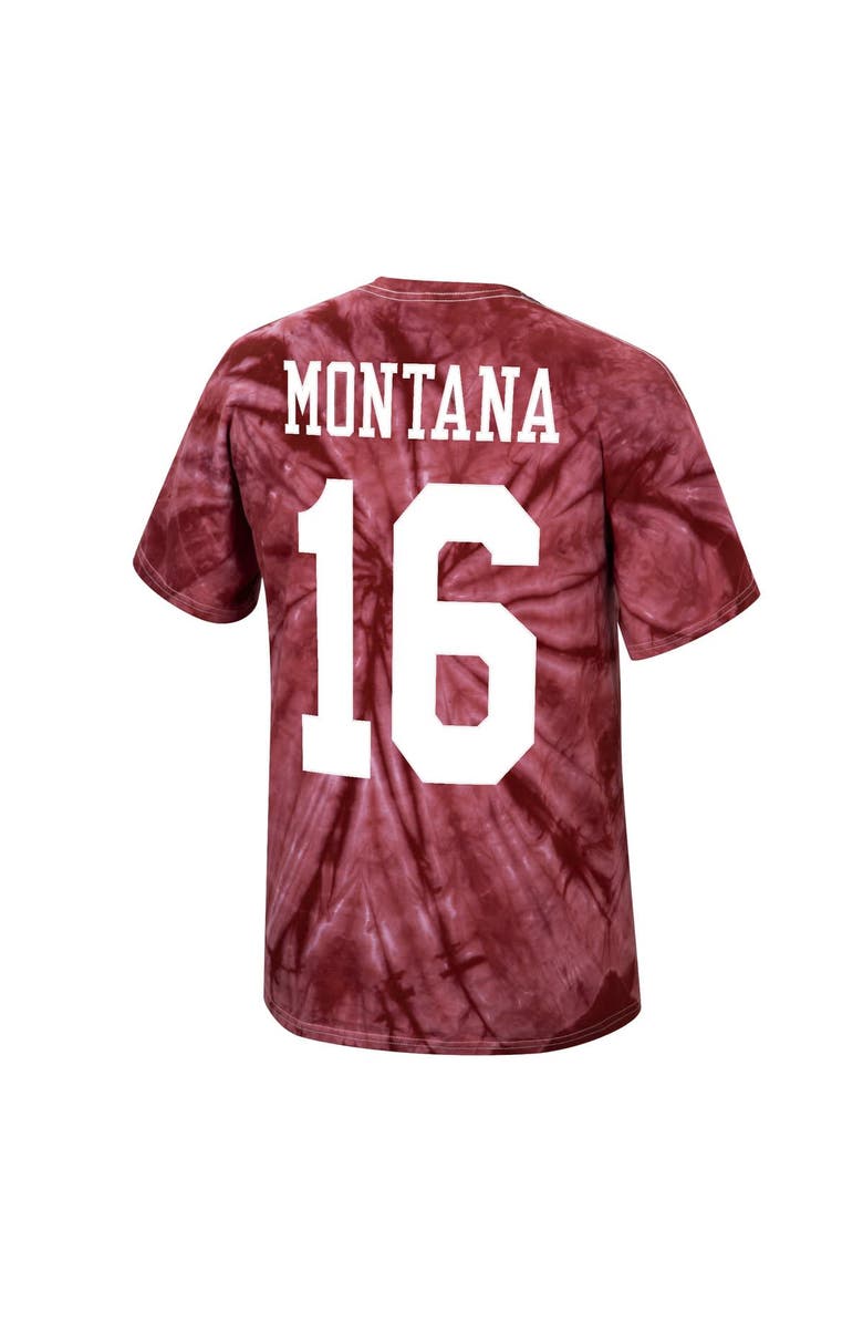 Mitchell & Ness Men's Mitchell & Ness Joe Montana Scarlet San Francisco 49ers Tie-Dye Retired Player Name & Number T-Shirt, Alternate, color, 
