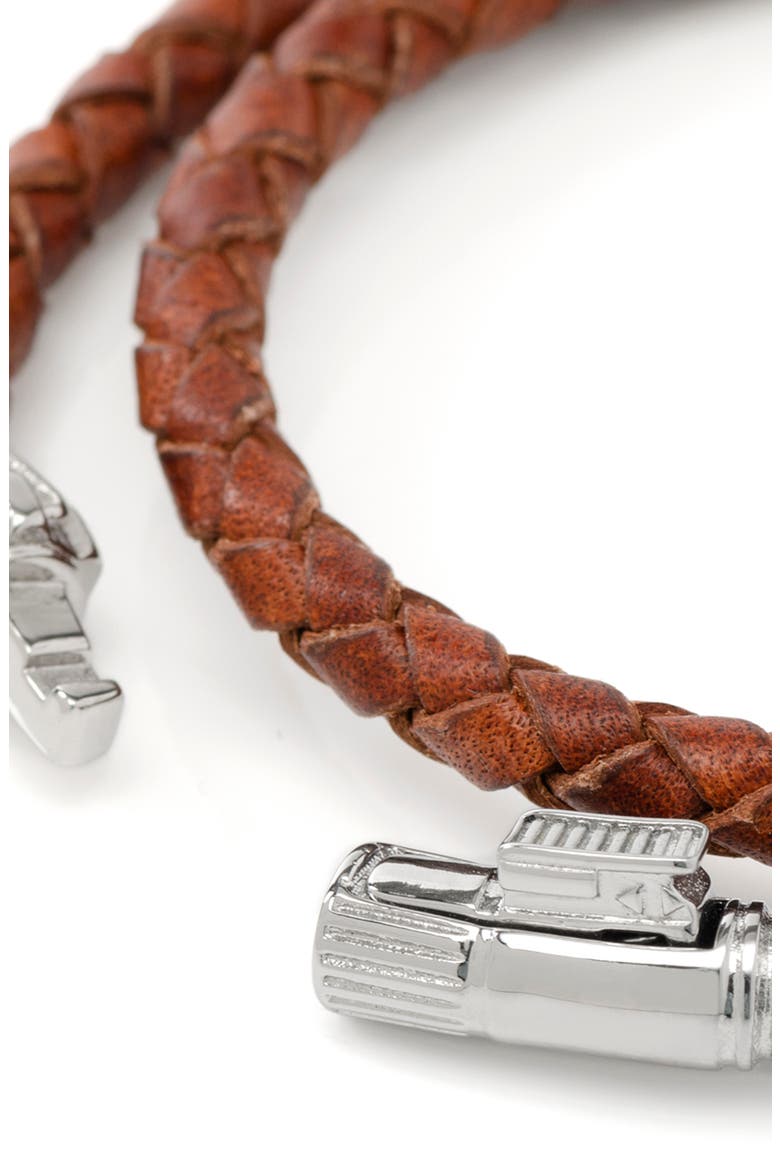 Star Wars™ Obi Wan Kenobi Braided Leather Lightsaber Bracelet, Alternate, color, BROWN