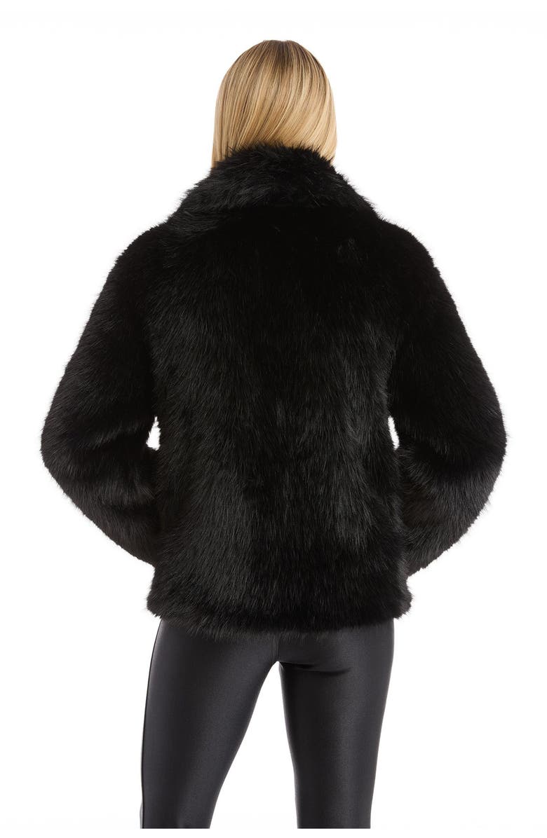 The Noli Shop Dani Faux Fur Coat, Alternate, color, Black