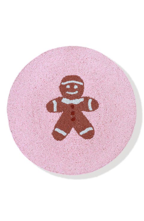 Gingerbread Man Beaded Placemat
