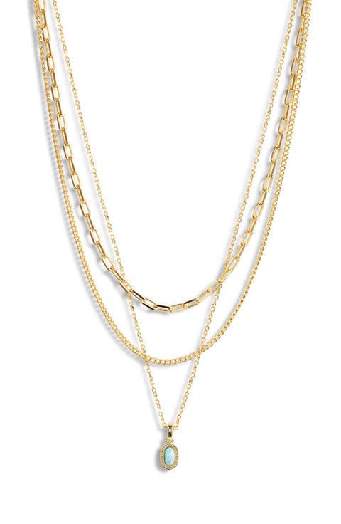 Mini Elisa Gold Triple Strand Necklace