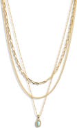Kendra Scott Mini Elisa Gold Triple Strand Necklace