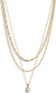 Kendra Scott Mini Elisa Gold Triple Strand Necklace