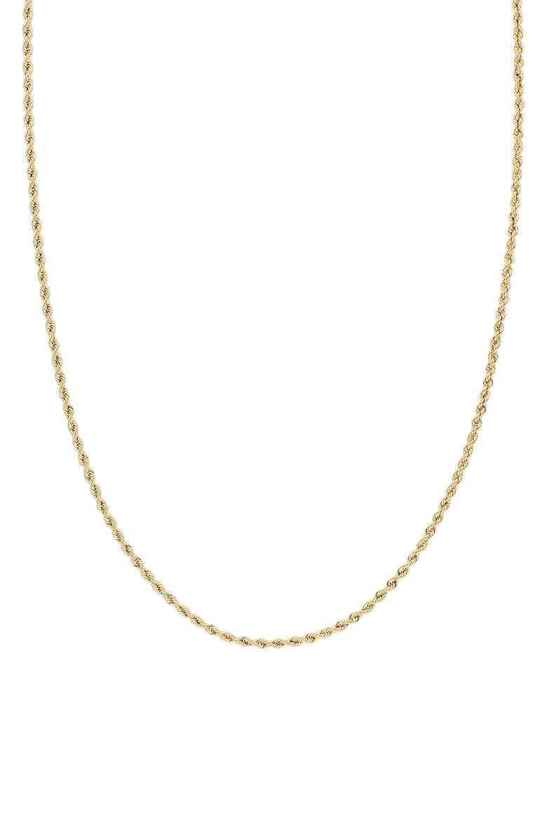 Bony Levy 14K Gold Rope Chain Necklace, Main, color, 14Ky