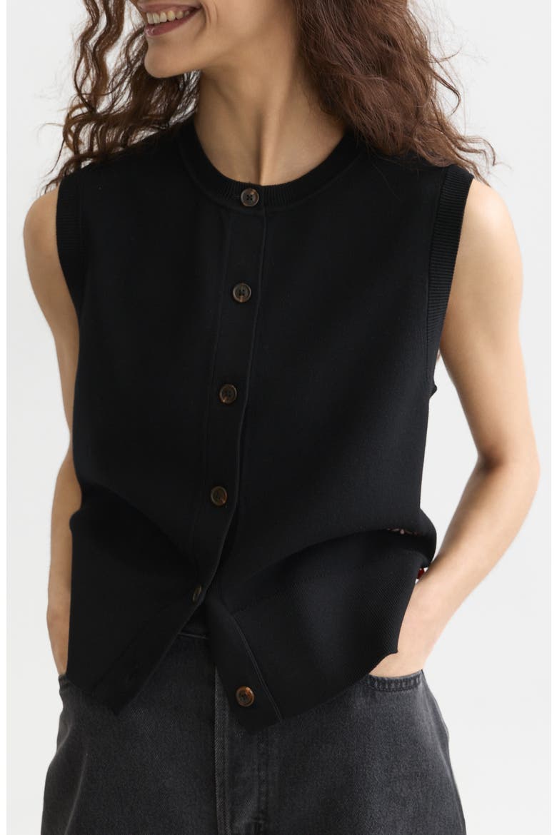 Relaxed Sweater Vest, Alternate, color, METEORITE