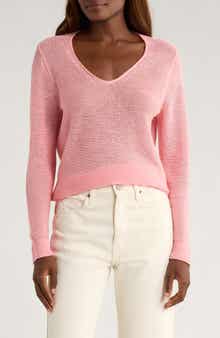 Tommy Bahama Cedar V-Neck Linen Sweater