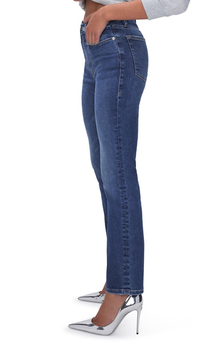 Good American Always Fits Good Classic Straight Leg Jeans, Alternate, color, Indigo571