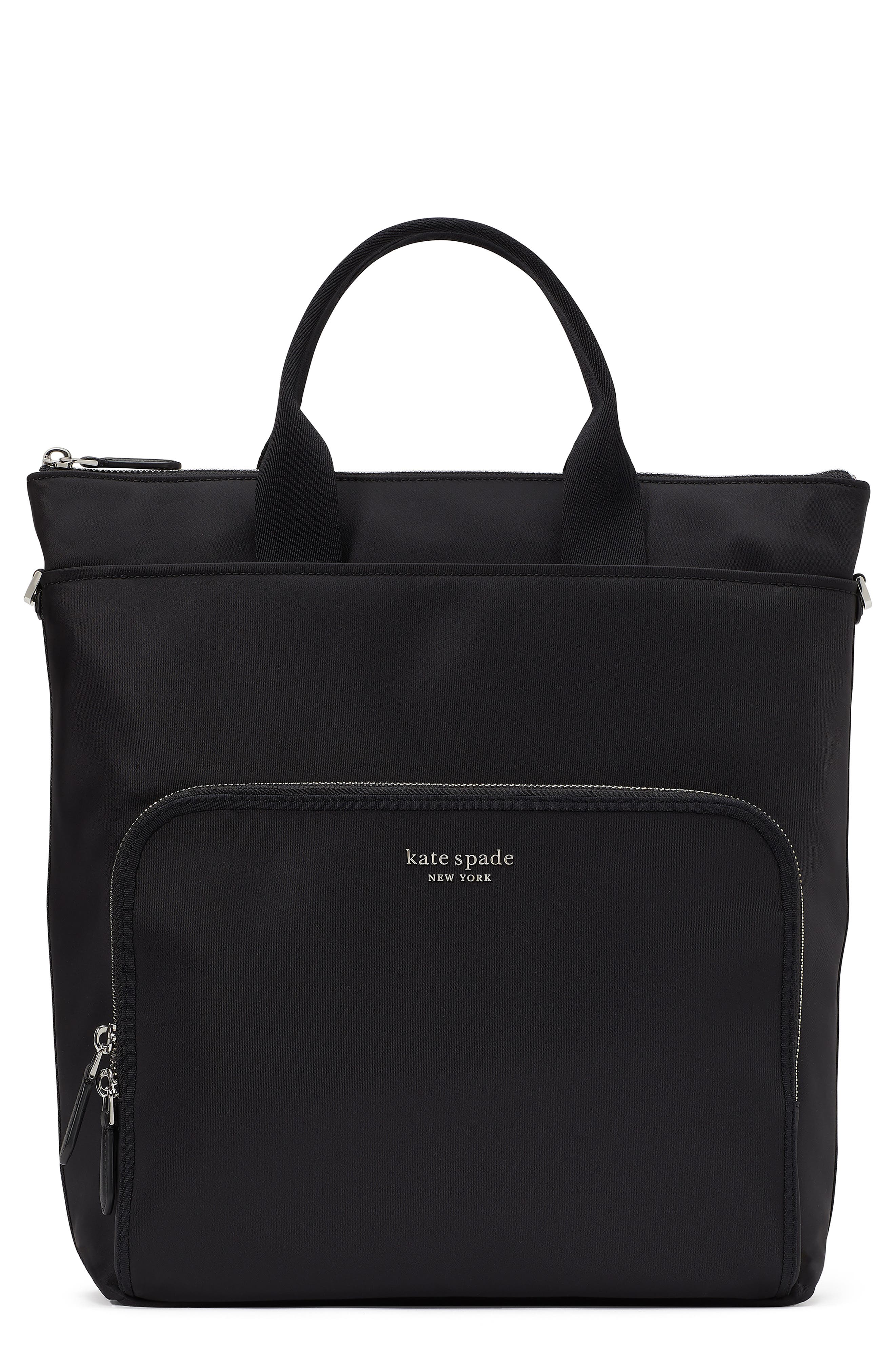 Kate Spade New York sam ksnyl recycled nylon convertible backpack, Main, color, 