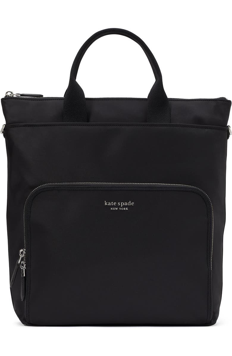 Kate Spade New York sam ksnyl recycled nylon convertible backpack, Main, color,
