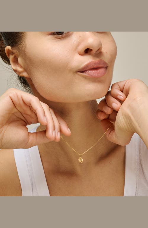 Enamel Copenhagen Four-leaf Clover Necklace In Gold