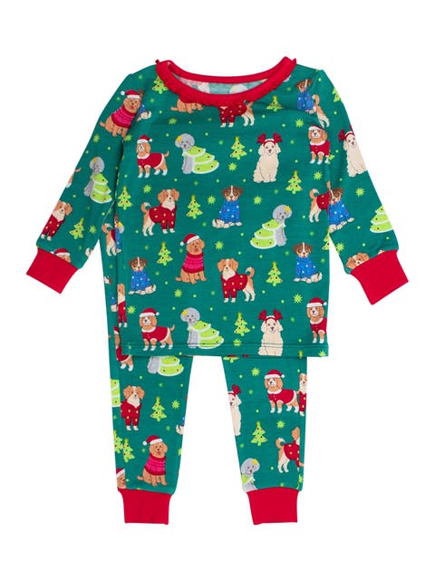 SoftSnooze Ruffle Long Sleeve Pajama Set, Signature Rear Ruffles (Toddler)