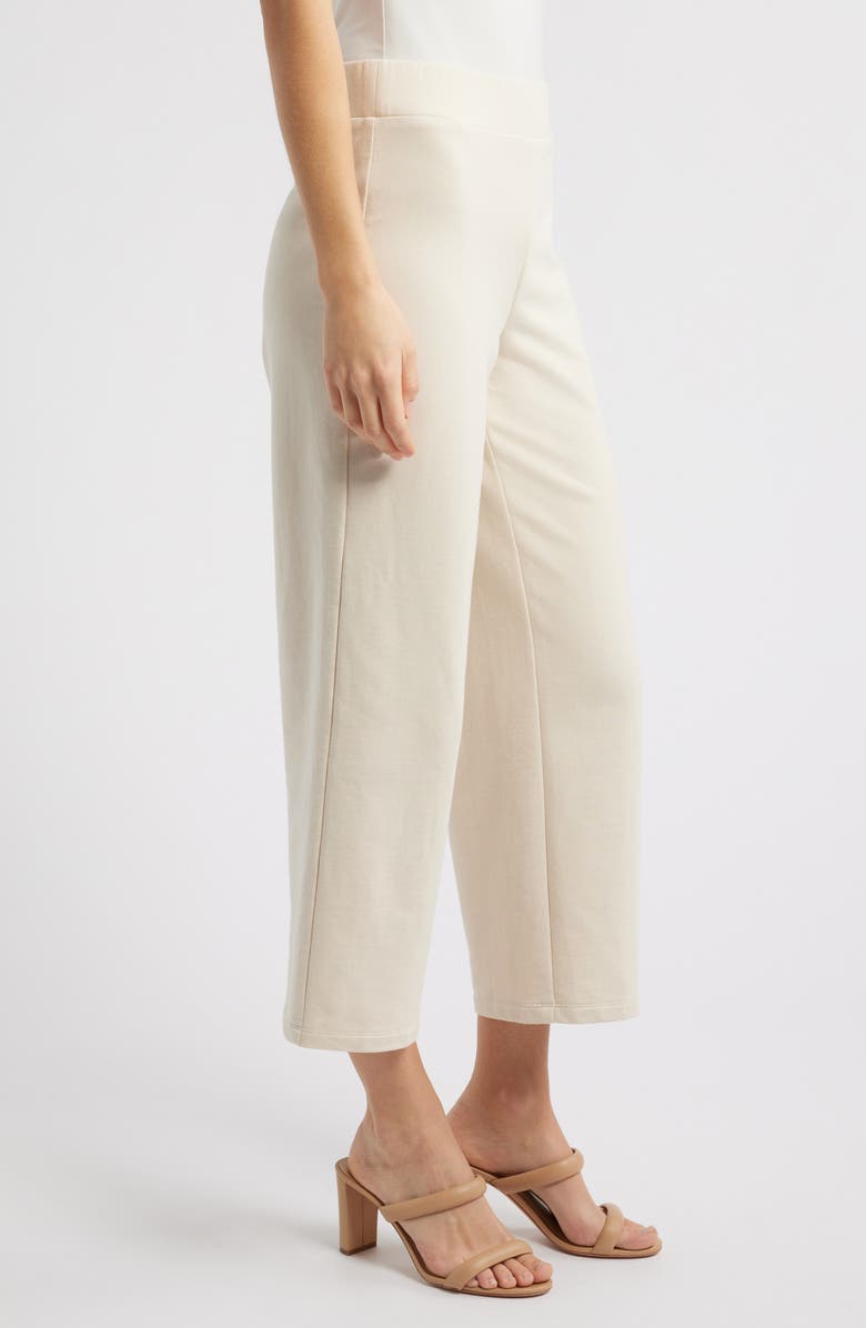 Anne Klein Pull-On Crop Wide Leg Pants, Alternate, color, Soft Latte