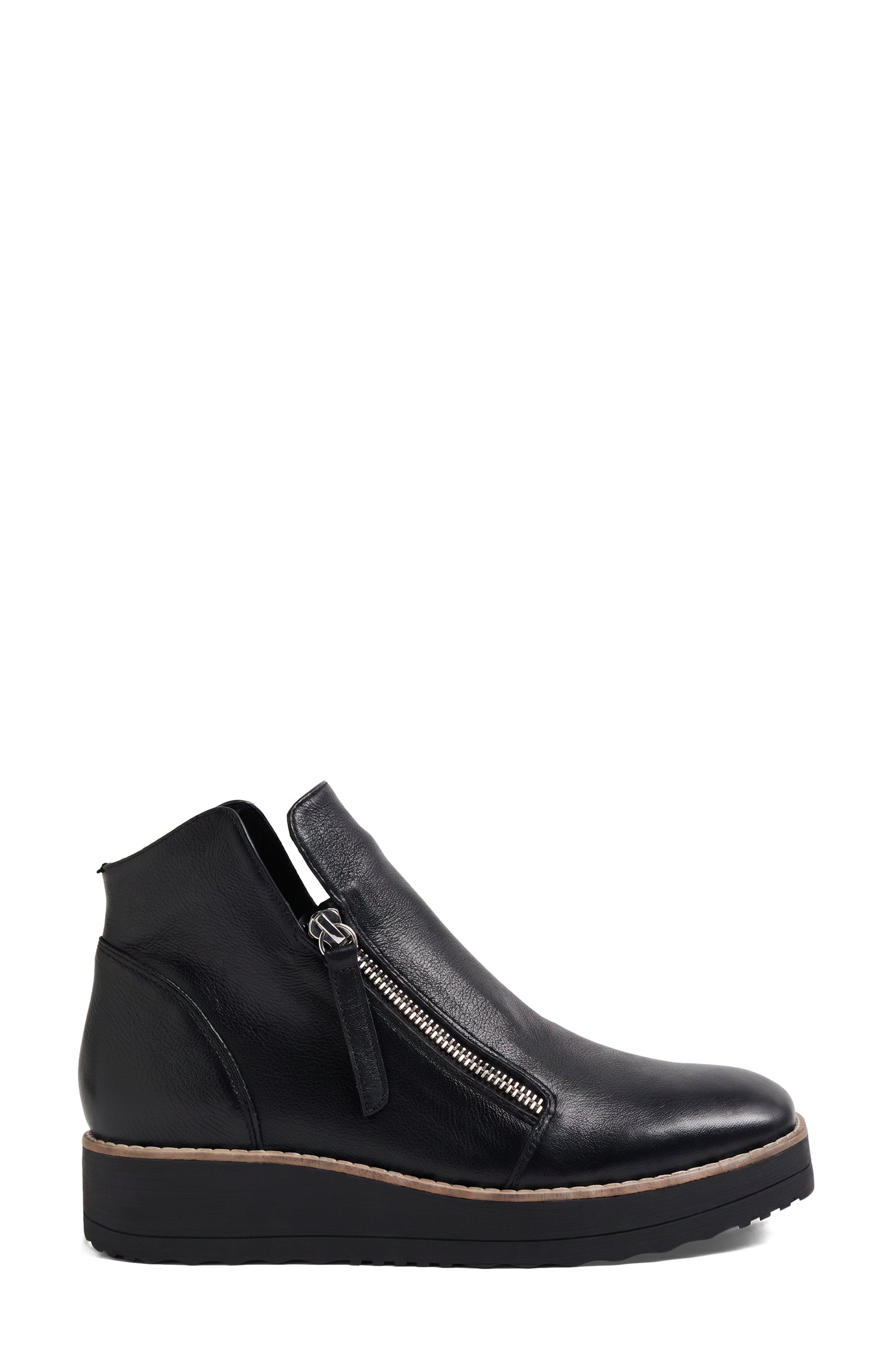 Dosta Twin Zip Boot, Alternate, color, Black Leather