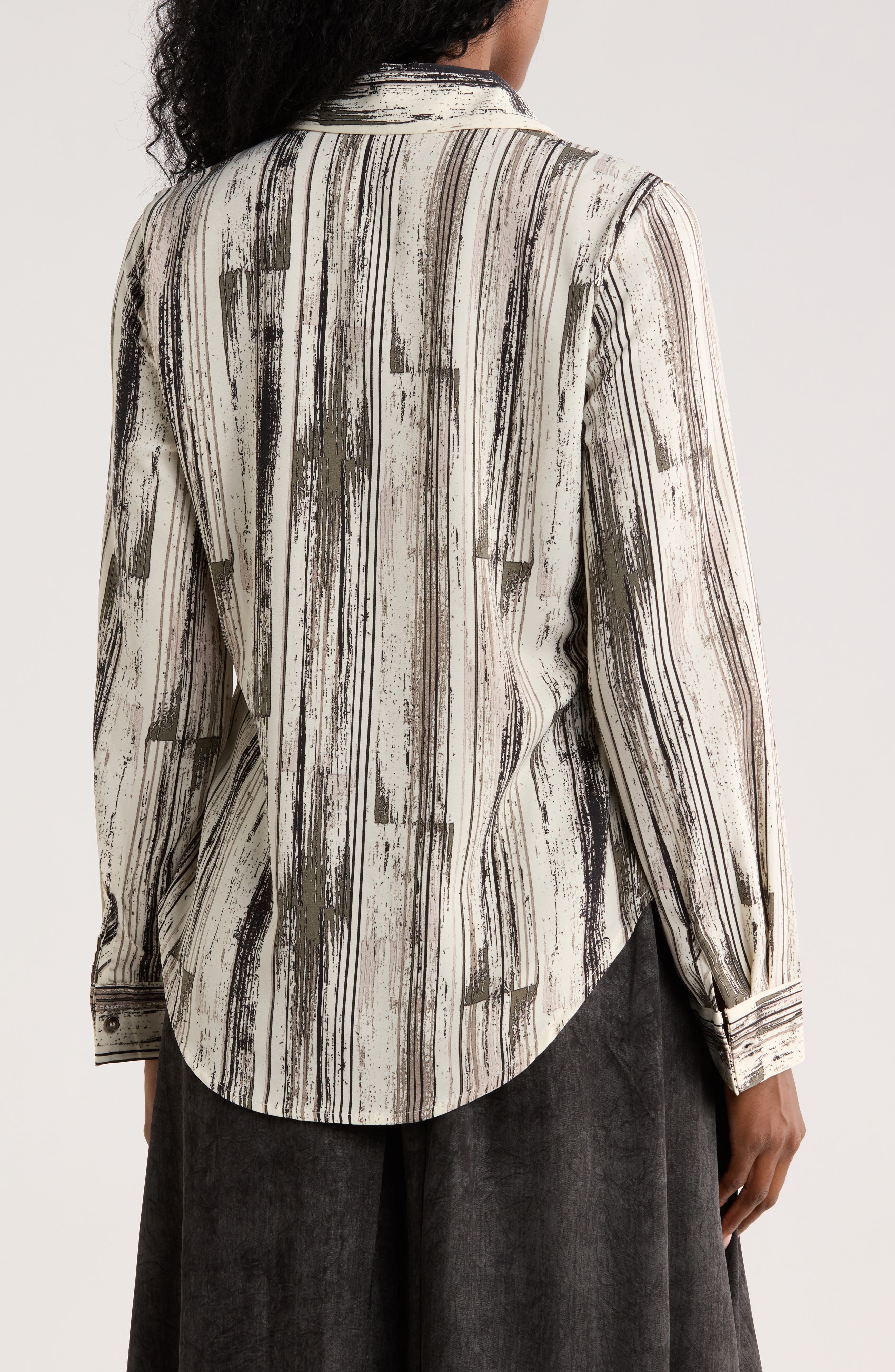 Print Button-Up Shirt - image 4
