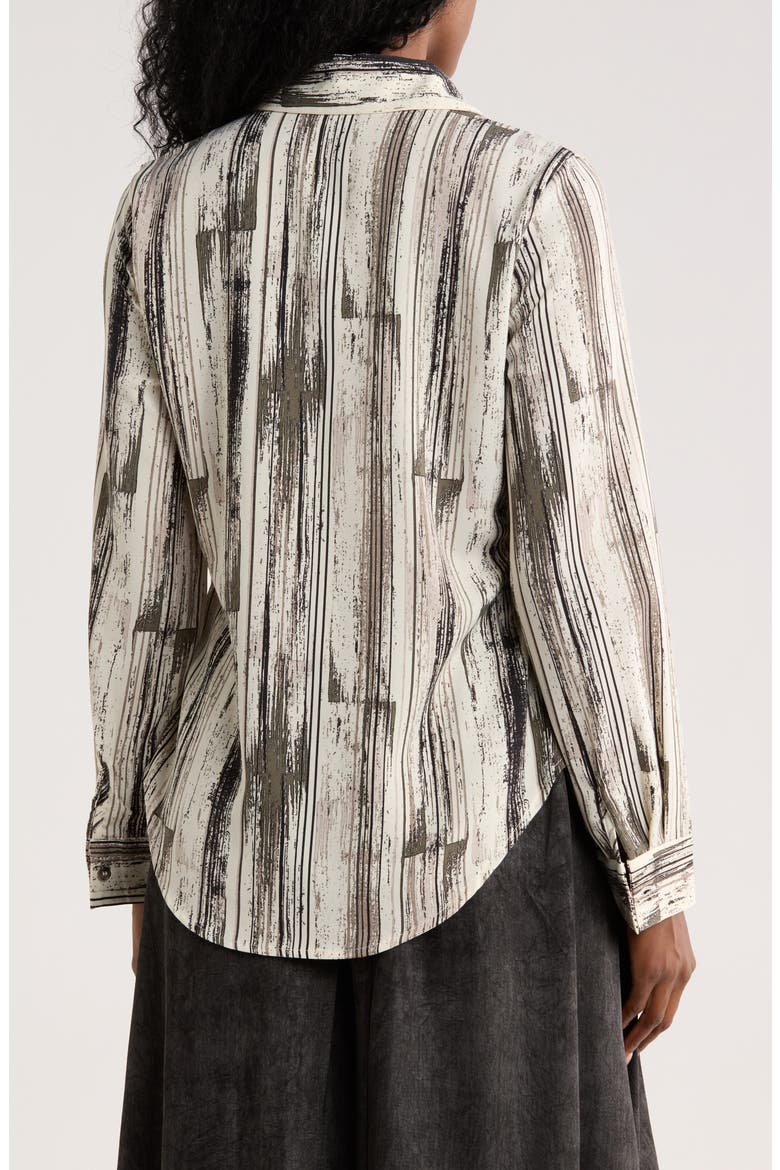 Print Button-Up Shirt, Alternate, color, WHITE
