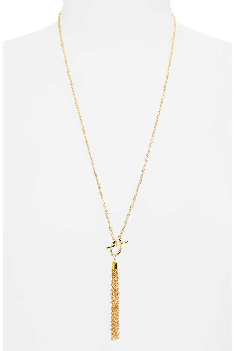 Tassel Pendant Necklace, Alternate, color, GOLD