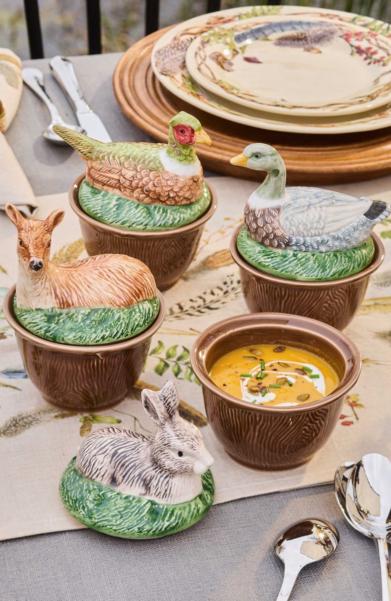 Juliska Forest Walk Rabbit Covered Bowl, Alternate, color, Multi