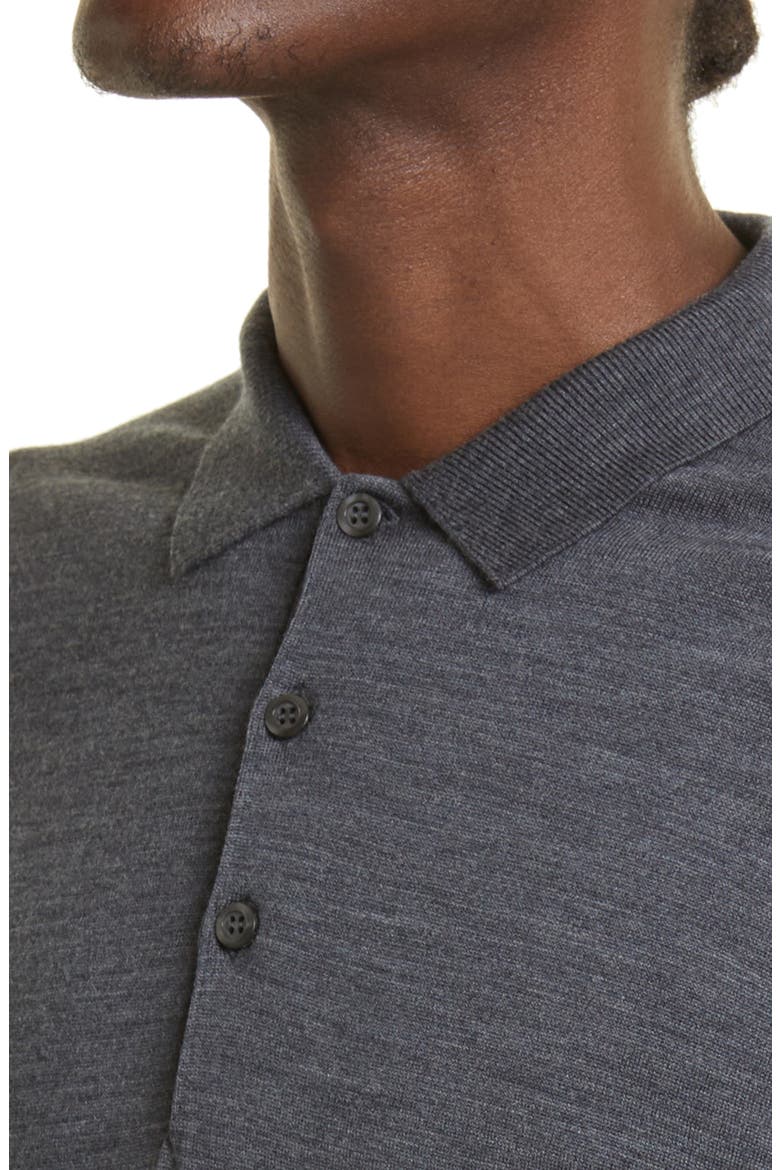 Cotswold Wool Polo Sweater, Alternate, color, CHARCOAL