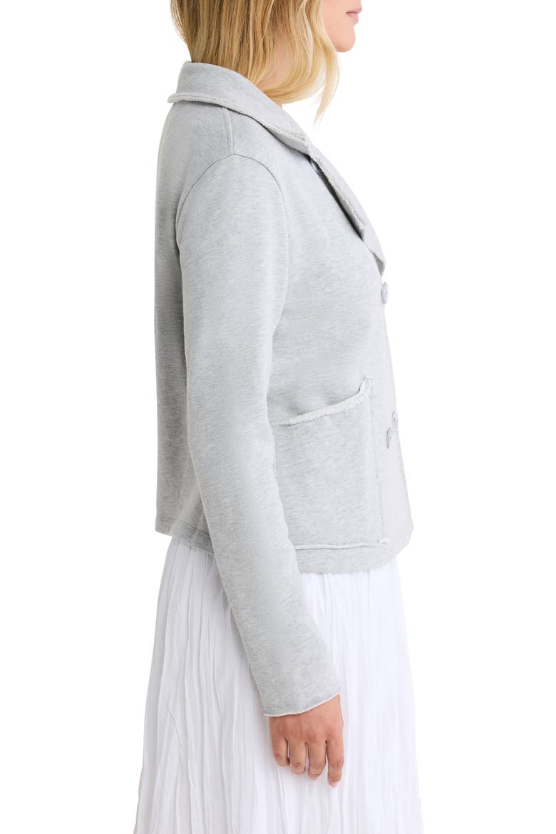 Cotton Blend French Terry Jacket, Alternate, color, HEATHER GREY