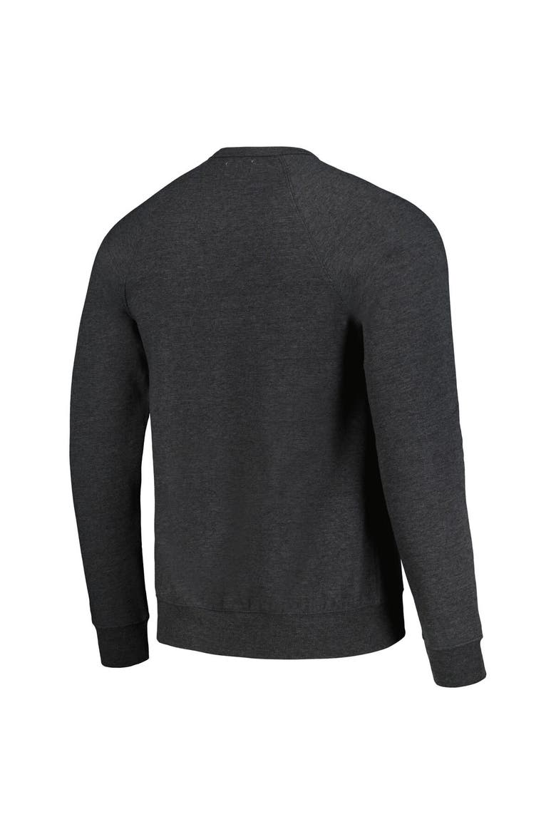 Men's Homefield Heather Charcoal Iowa Hawkeyes Tri-Blend Crewneck Pullover Sweatshirt, Alternate, color, Heather Charcoal