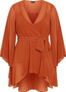 City Chic Wrap Tunic Top