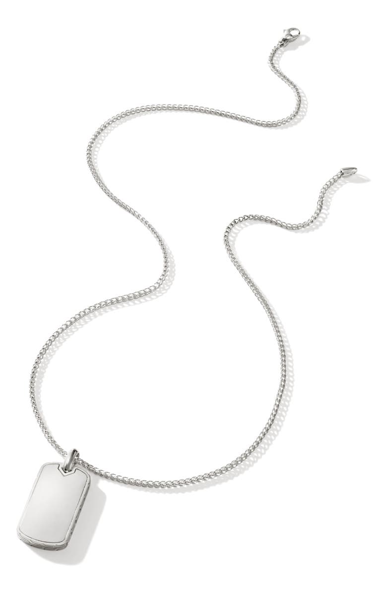 John Hardy Tag Pendant Necklace, 2mm, Alternate, color, 