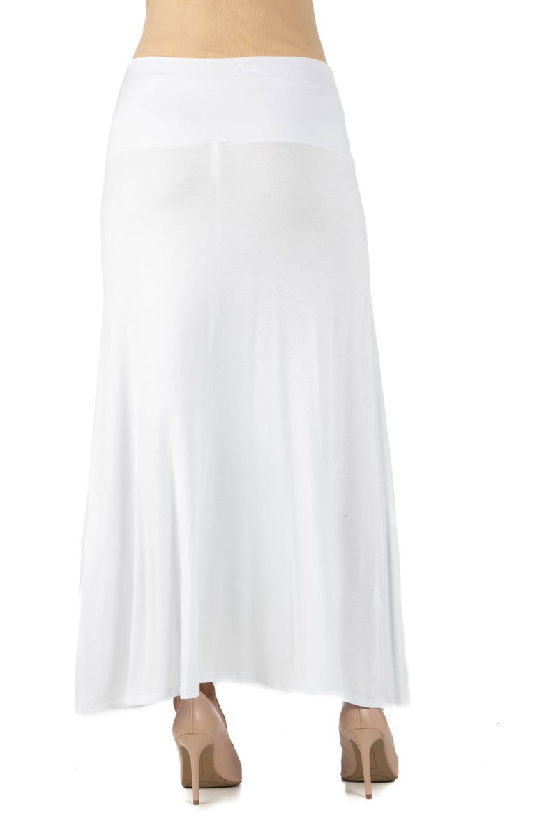 Maternity Elastic Waist Maxi Skirt, Alternate, color, White