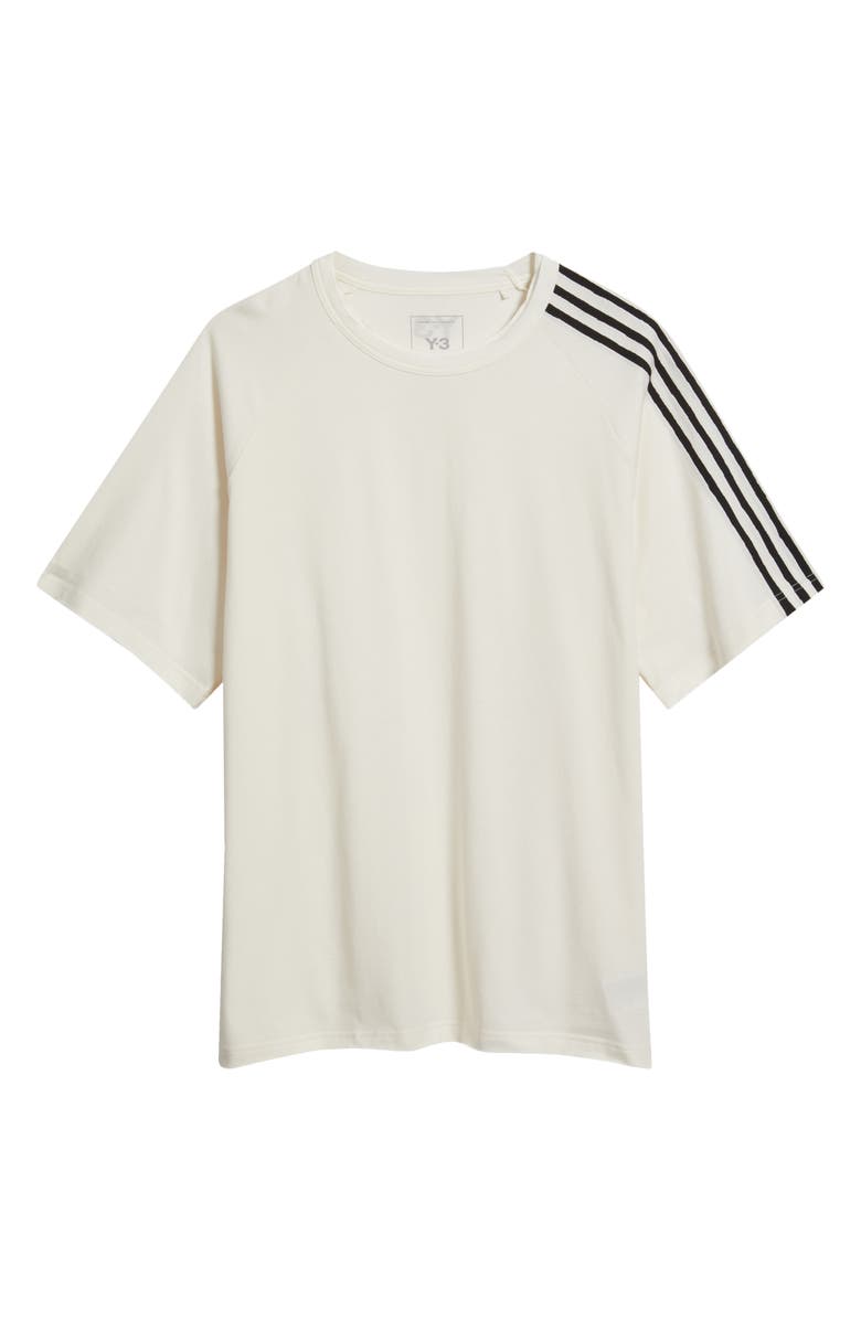 Y-3 Raw Edge 3-Stripes T-Shirt, Alternate, color, Beige